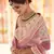 Yellow Sequins, zarkan and thread embroidered crepe silk semi stitched wedding lehenga
