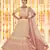 Yellow Sequins, zarkan and thread embroidered crepe silk semi stitched wedding lehenga