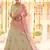 Green Zari, zarkan, gota and thread embroidered Georgette semi stitched wedding lehenga