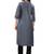 Grey printed cotton long-kurtis