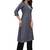 Grey printed cotton long-kurtis