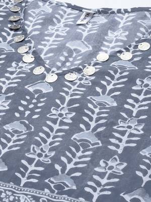 Grey printed cotton kurtas-and-kurtis 4