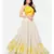 Yellow and White Georgette Embroidered Lehenga Choli Set