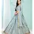 BLUE coloured Embroidered  Semi-Stitched Lehenga & Unstitched Blouse With Dupatta