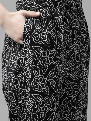 Black printed cotton kurta-suits 5