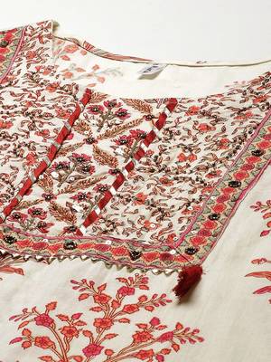 Off-white printed cotton kurta-suits 5