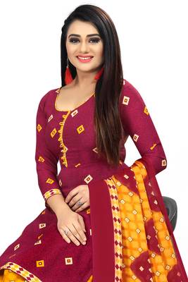 Red fancy crepe salwar 3