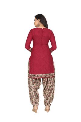 Red fancy crepe salwar 2