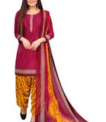 Pink fancy crepe salwar