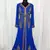 Royal Blue Moroccan Kaftan With Sun-proof hijab