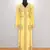 Yellow Moroccan Kaftan With Sun-proof hijab