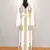 White and Gold  Georgette Hand-Embroidered Moroccan Kaftan