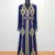 Navy blue Moroccan Kaftan With Sun-proof hijab