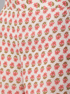 Pink printed cotton kurta-suits 5