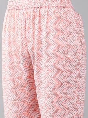 Pink printed cotton kurta-suits 5