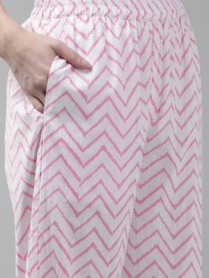 Pink printed cotton kurta-suits 5