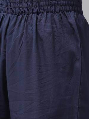 Blue printed cotton palazzo-kurta 5