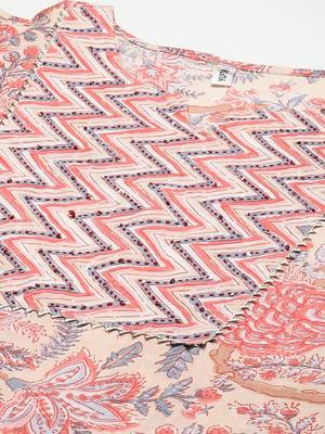 Pink printed cotton kurta-suits 4