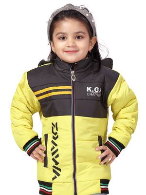 Black plain nylon girls-jackets-coats 5