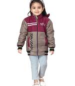 Grey plain nylon girls-jackets-coats