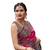 Pink woven banarasi silk saree with blouse