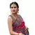 Pink woven banarasi silk saree with blouse