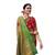 Red woven banarasi silk saree with blouse