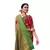 Red woven banarasi silk saree with blouse