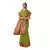 Green woven banarasi silk saree with blouse