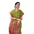 Green woven banarasi silk saree with blouse