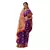 Purple woven banarasi silk saree with blouse