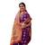 Purple woven banarasi silk saree with blouse