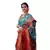Green woven banarasi silk saree with blouse