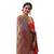 Red woven banarasi silk saree with blouse