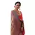 Red woven banarasi silk saree with blouse
