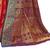 Red woven banarasi silk saree with blouse