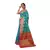 Green woven banarasi silk saree with blouse