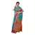 Green woven banarasi silk saree with blouse