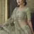 Spanish Green Thread, zari, dori and Sequins embroidered net semi stitched Bridal lehenga
