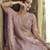 Opium Mauve purple Thread, zari, dori and Sequins embroidered net Semi Stitched wedding Lehenga