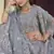 Aluminium Grey Thread, zari, dori and Sequins embroidered net semi stitched Bridal lehenga