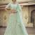 Norway Green Thread, zari, dori and Sequins embroidered net Semi Stitched Bridal Lehenga