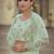 Norway Green Thread, zari, dori and Sequins embroidered net Semi Stitched Bridal Lehenga