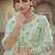 Norway Green Thread, zari, dori and Sequins embroidered net Semi Stitched Bridal Lehenga