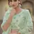 Norway Green Thread, zari, dori and Sequins embroidered net semi stitched Bridal lehenga