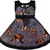Grey cotton printed stitched   dress