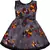 Grey cotton printed stitched   dress