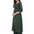 Women's Dark Green Rayon Foil Printed Stitched Anarkali Kurta(KTN-328