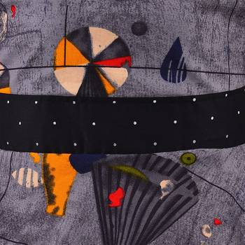 Grey cotton printed stitched   dress 3