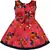Pink cotton printed stitched   dress